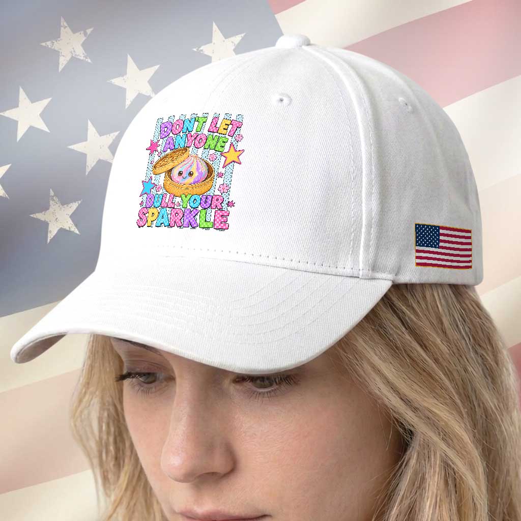 Squishy Lovers Baseball Cap Dont Let Anyone Dull Your Sparkle Cute Rainbow Dumpling Graphic TS10 Print Your Wear
