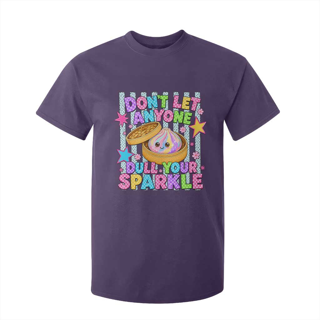 Squishy Lovers T Shirt For Kid Dont Let Anyone Dull Your Sparkle Cute Rainbow Dumpling Graphic TS10 Purple Print Your Wear