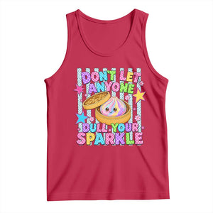 Squishy Lovers Tank Top Dont Let Anyone Dull Your Sparkle Cute Rainbow Dumpling Graphic TS10 Red Print Your Wear