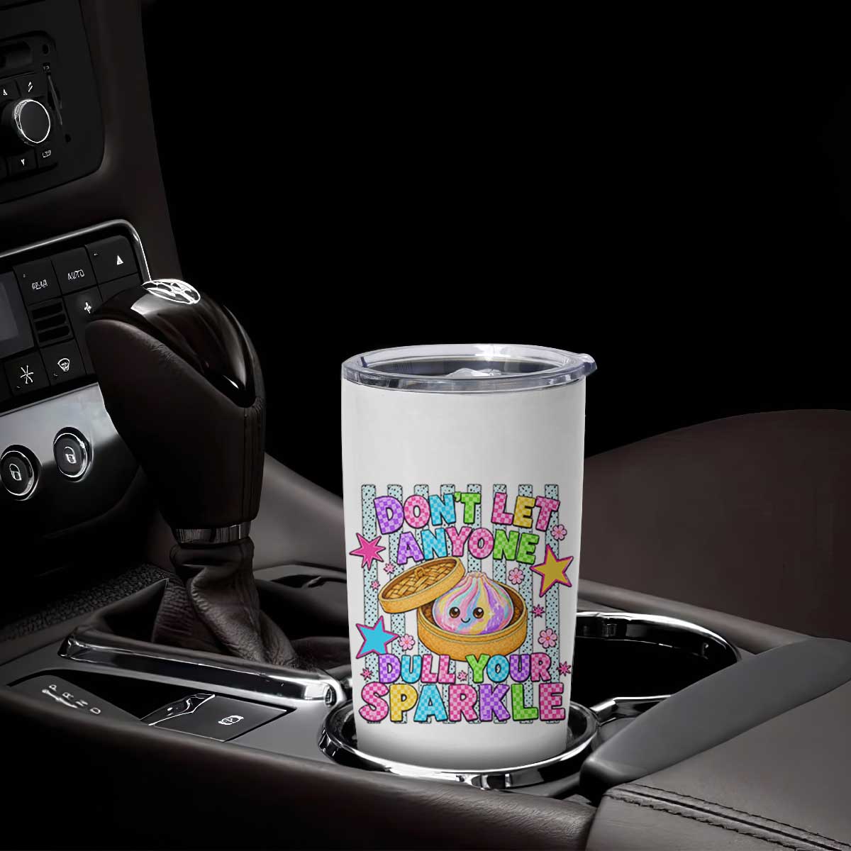 Squishy Lovers Tumbler Cup Dont Let Anyone Dull Your Sparkle Cute Rainbow Dumpling Graphic TS10 Print Your Wear
