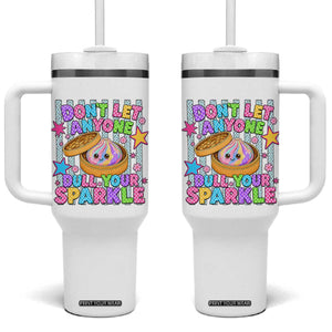 Squishy Lovers Tumbler With Handle Dont Let Anyone Dull Your Sparkle Cute Rainbow Dumpling Graphic TS10 One Size: 40 oz White Print Your Wear