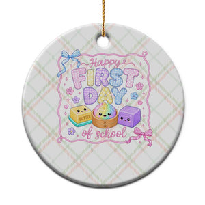Happy First Day Of School Cute Kawaii Squishy Back To School Graphic Ceramic Ornament TS10 1pc Christmas Plaid Print Your Wear