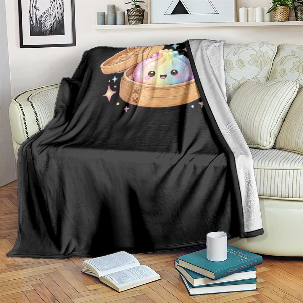 Cute Rainbow Dumpling Squishy Throw Blanket Kawaii Graphic TS10 Print Your Wear