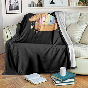 Cute Rainbow Dumpling Squishy Throw Blanket Kawaii Graphic TS10 Print Your Wear