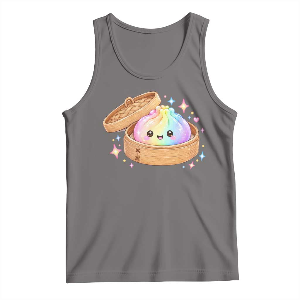 Cute Rainbow Dumpling Squishy Tank Top Kawaii Graphic TS10 Deep Heather Print Your Wear