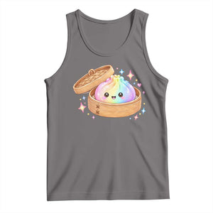 Cute Rainbow Dumpling Squishy Tank Top Kawaii Graphic TS10 Deep Heather Print Your Wear