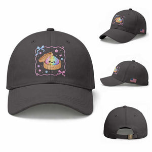 Squishy Lovers Baseball Cap Cute Dumpling Graphic Coquette Bow Girls TS10 Baseball Cap Universal Fit Dark Gray Print Your Wear