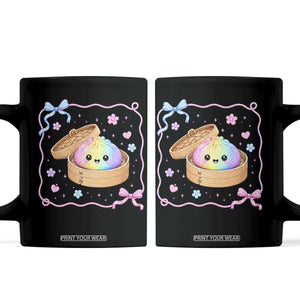 Squishy Lovers Coffee Mug Cute Dumpling Graphic Coquette Bow Girls TS10 Black Print Your Wear