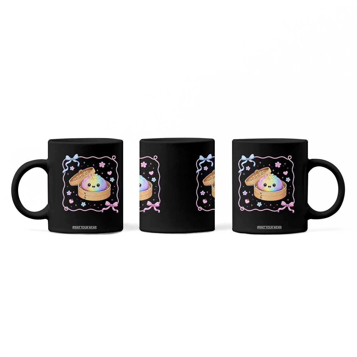 Squishy Lovers Coffee Mug Cute Dumpling Graphic Coquette Bow Girls TS10 Print Your Wear