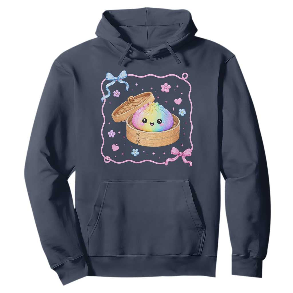 Squishy Lovers Hoodie Cute Dumpling Graphic Coquette Bow Girls TS10 Navy Print Your Wear