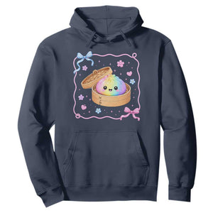 Squishy Lovers Hoodie Cute Dumpling Graphic Coquette Bow Girls TS10 Navy Print Your Wear