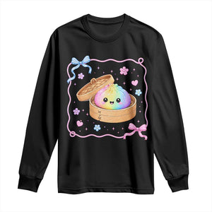Squishy Lovers Long Sleeve Shirt Cute Dumpling Graphic Coquette Bow Girls TS10 Black Print Your Wear