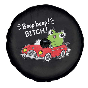 Beep Beep Frog Spare Tire Cover Funny Driving Frog Red Convertible Car Graphic TS10 Print Your Wear