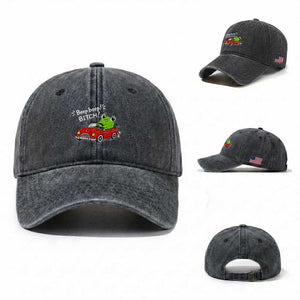 Beep Beep Frog Washed Cotton Baseball Cap Funny Driving Frog Red Convertible Car Graphic TS10 Washed Cap Universal Fit Dark Gray Print Your Wear