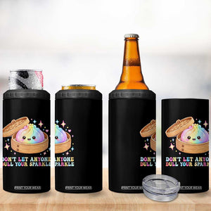 Dont Let Anyone Dull Your Sparkle Cute Rainbow Dumpling Squishy Graphic 4 in 1 Can Cooler Tumbler TS10 Print Your Wear