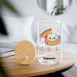 Dont Let Anyone Dull Your Sparkle Cute Rainbow Dumpling Squishy Graphic Glass Can TS10 Print Your Wear