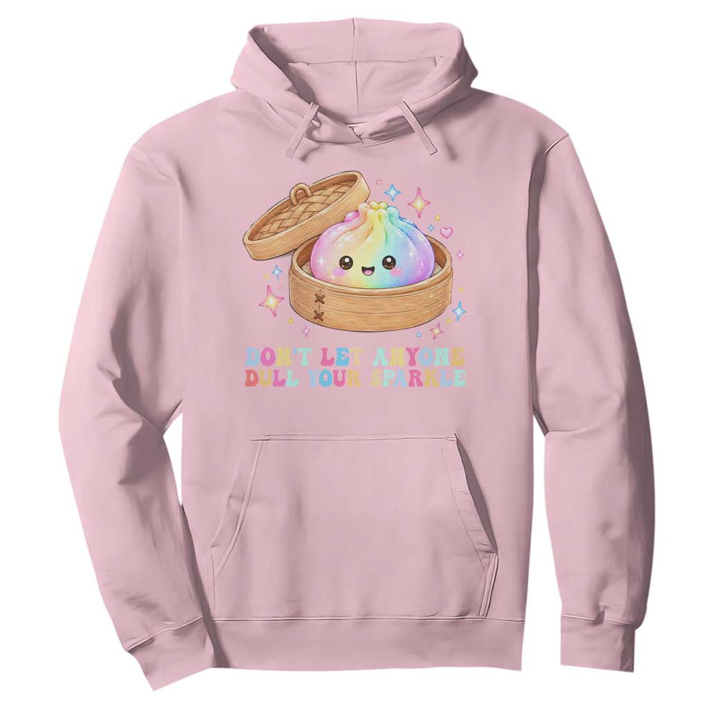 Dont Let Anyone Dull Your Sparkle Cute Rainbow Dumpling Squishy Graphic Hoodie TS10 Light Pink Print Your Wear