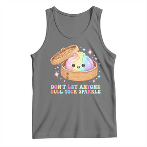 Dont Let Anyone Dull Your Sparkle Cute Rainbow Dumpling Squishy Graphic Tank Top TS10 Black Heather Print Your Wear
