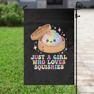 Just A Girl Who Loves Squishies Garden Flag Cute Rainbow Dumpling Squishy Graphic TS10 Print Your Wear