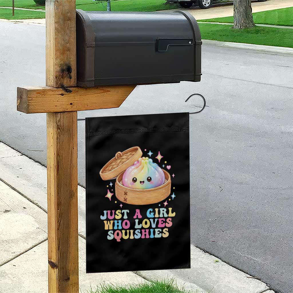 Just A Girl Who Loves Squishies Garden Flag Cute Rainbow Dumpling Squishy Graphic TS10 Print Your Wear
