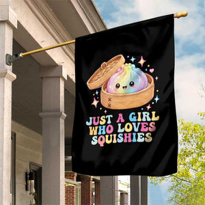Just A Girl Who Loves Squishies Garden Flag Cute Rainbow Dumpling Squishy Graphic TS10 Print Your Wear