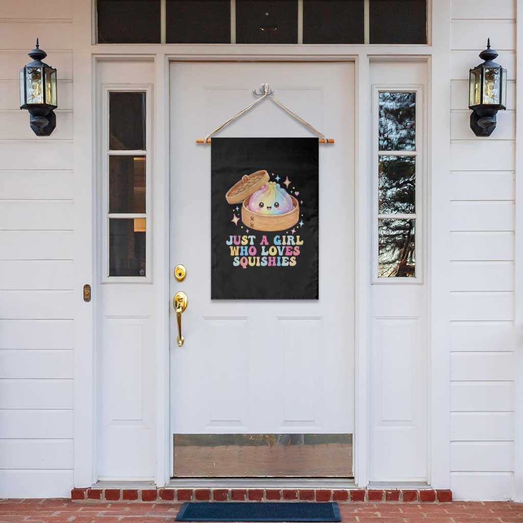 Just A Girl Who Loves Squishies Garden Flag Cute Rainbow Dumpling Squishy Graphic TS10 Print Your Wear