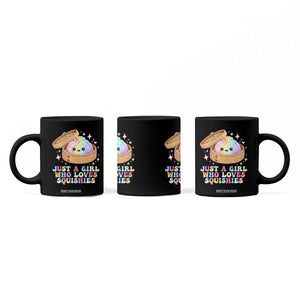 Just A Girl Who Loves Squishies Coffee Mug Cute Rainbow Dumpling Squishy Graphic TS10 Print Your Wear
