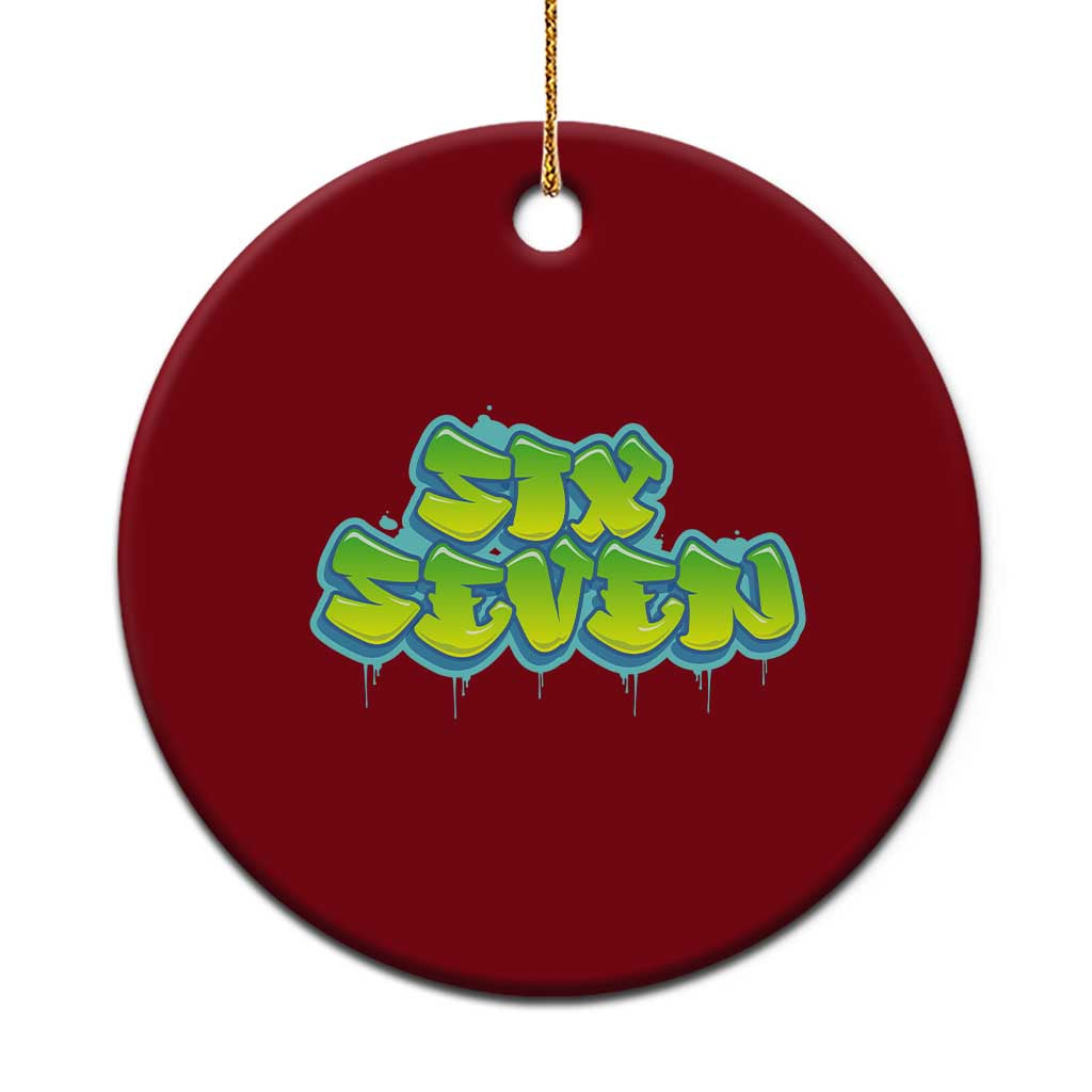 67 Meme Ceramic Ornament Six Seven Funny Gen Alpha Slang Saying TS10 1pc Red Print Your Wear