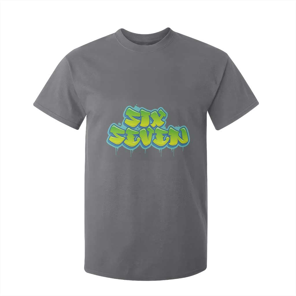 67 Meme T Shirt For Kid Six Seven Funny Gen Alpha Slang Saying TS10 Charcoal Print Your Wear