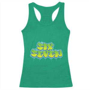 67 Meme Racerback Tank Top Six Seven Funny Gen Alpha Slang Saying TS10 Irish Green Print Your Wear
