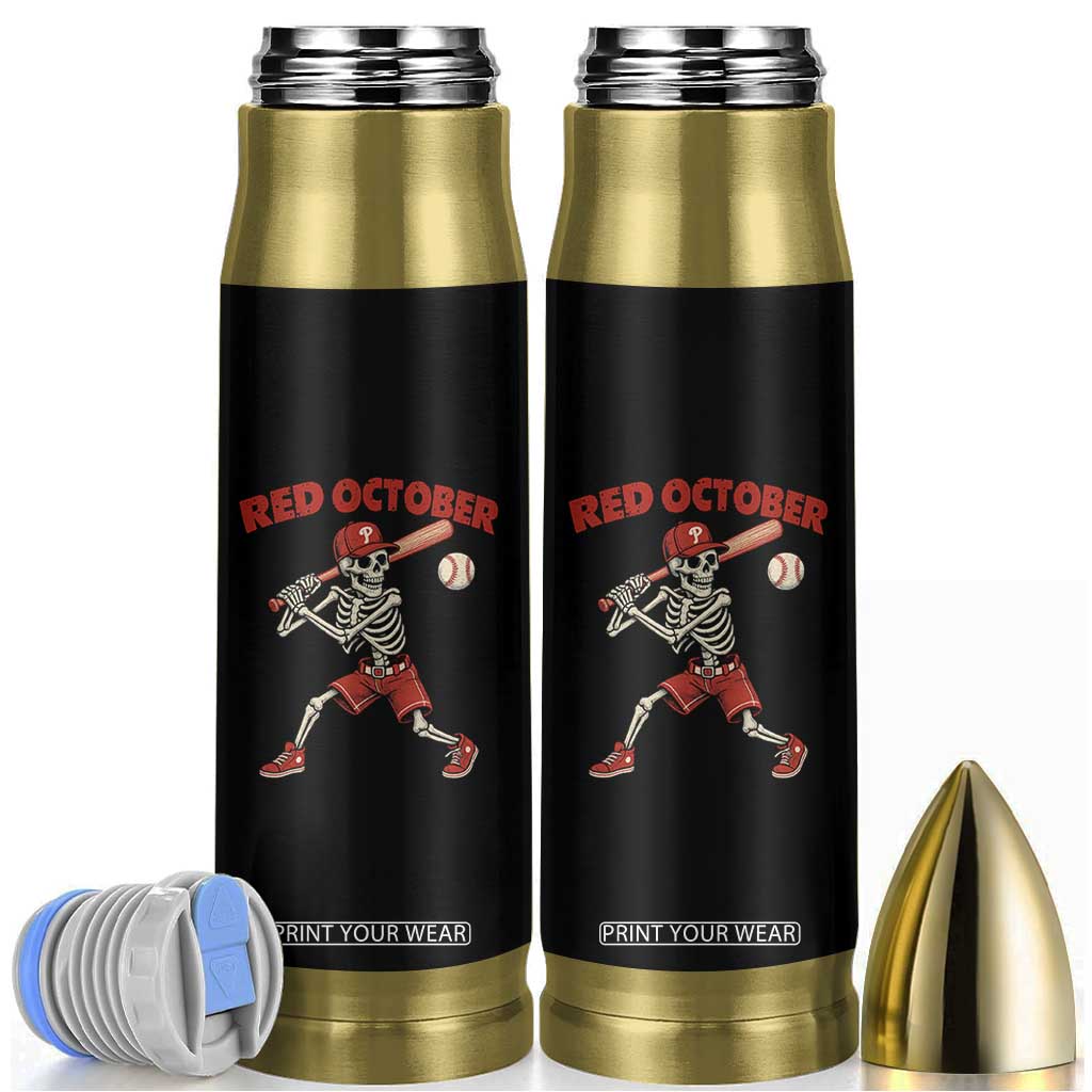 Red October Skeleton Baseball Bullet Tumbler Philadelphia Halloween Costume Funny TS10 Black Print Your Wear