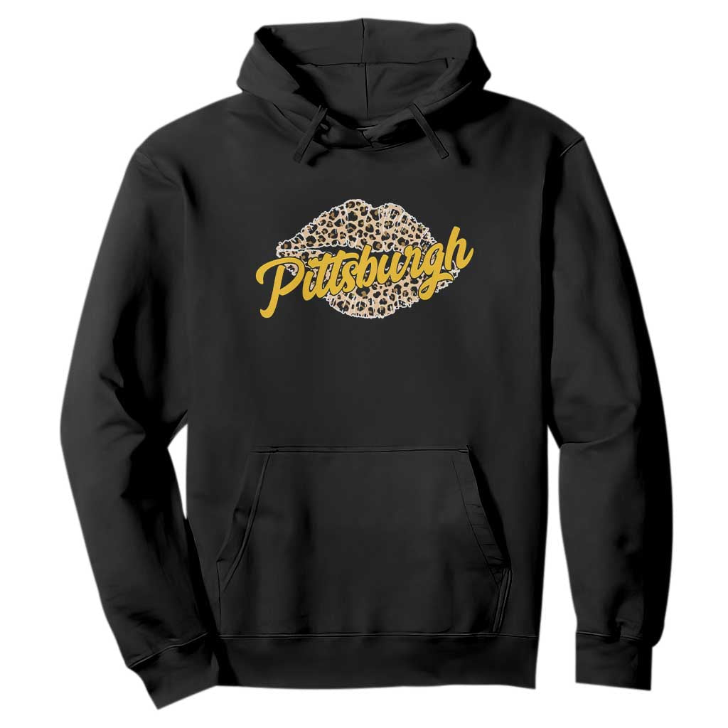 PFS Leopard Lips Hoodie Steel City Pride Woman Girl TS10 Black Print Your Wear