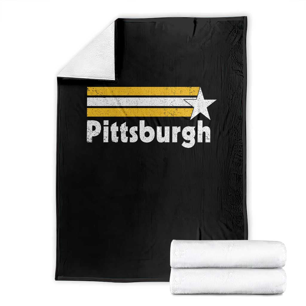 Retro PFS Throw Blanket Vintage Pennsylvania Stripes 70s 80s 90s TS10 Black Print Your Wear