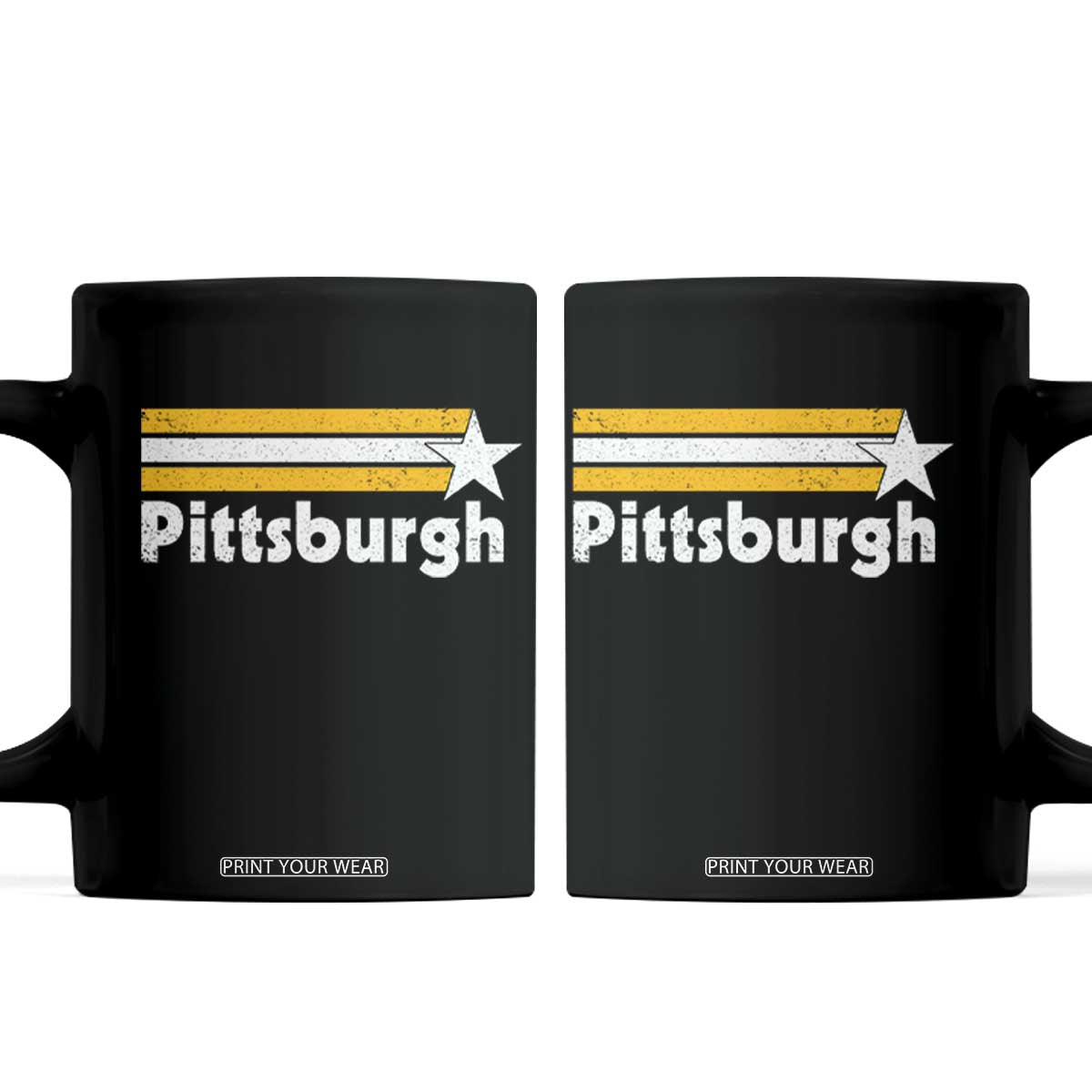 Retro PFS Coffee Mug Vintage Pennsylvania Stripes 70s 80s 90s TS10 Black Print Your Wear