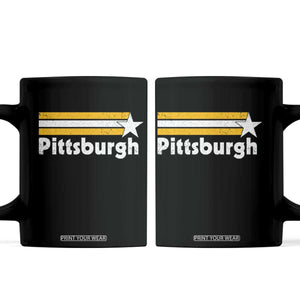 Retro PFS Coffee Mug Vintage Pennsylvania Stripes 70s 80s 90s TS10 Black Print Your Wear