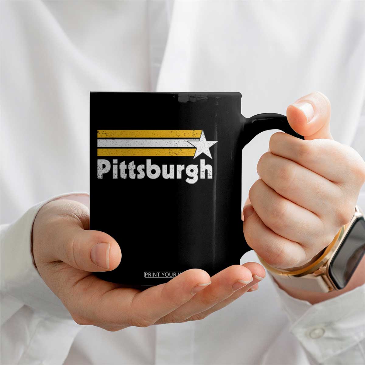 Retro PFS Coffee Mug Vintage Pennsylvania Stripes 70s 80s 90s TS10 Print Your Wear