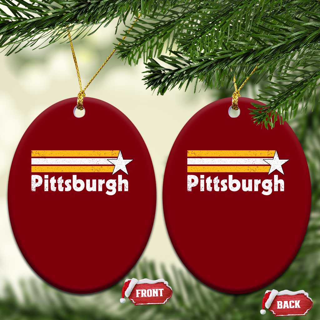 Retro PFS Ceramic Ornament Vintage Pennsylvania Stripes 70s 80s 90s TS10 Print Your Wear