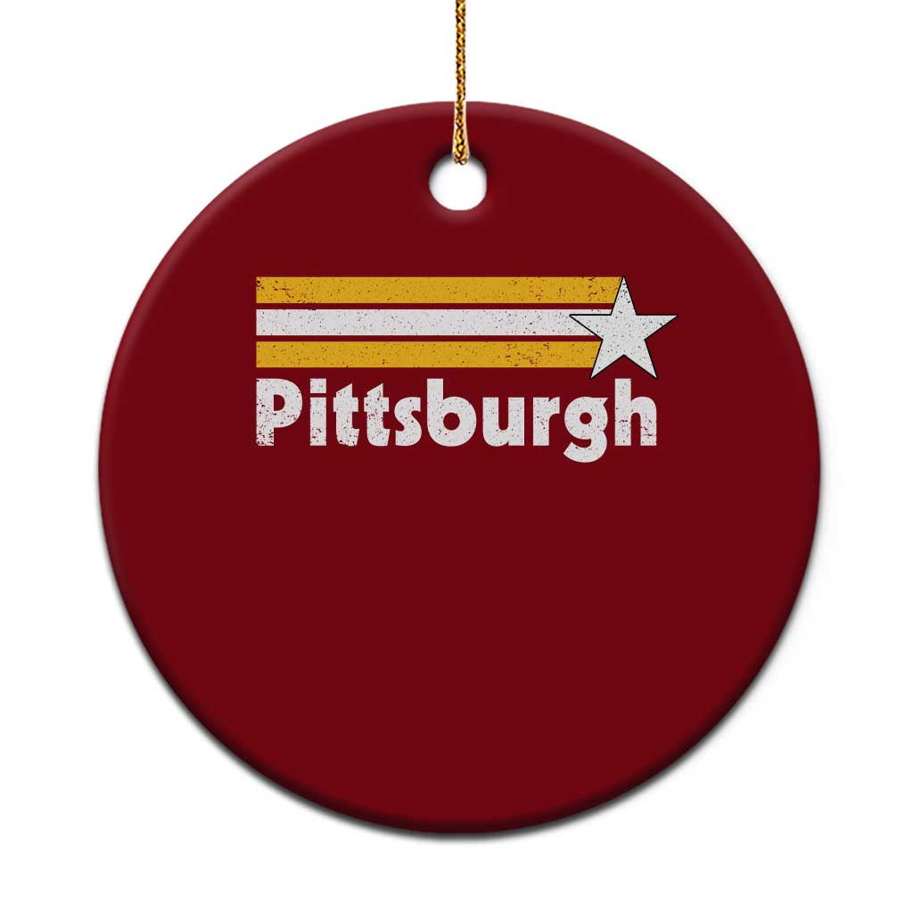 Retro PFS Ceramic Ornament Vintage Pennsylvania Stripes 70s 80s 90s TS10 1pc Red Print Your Wear