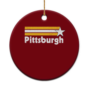 Retro PFS Ceramic Ornament Vintage Pennsylvania Stripes 70s 80s 90s TS10 1pc Red Print Your Wear