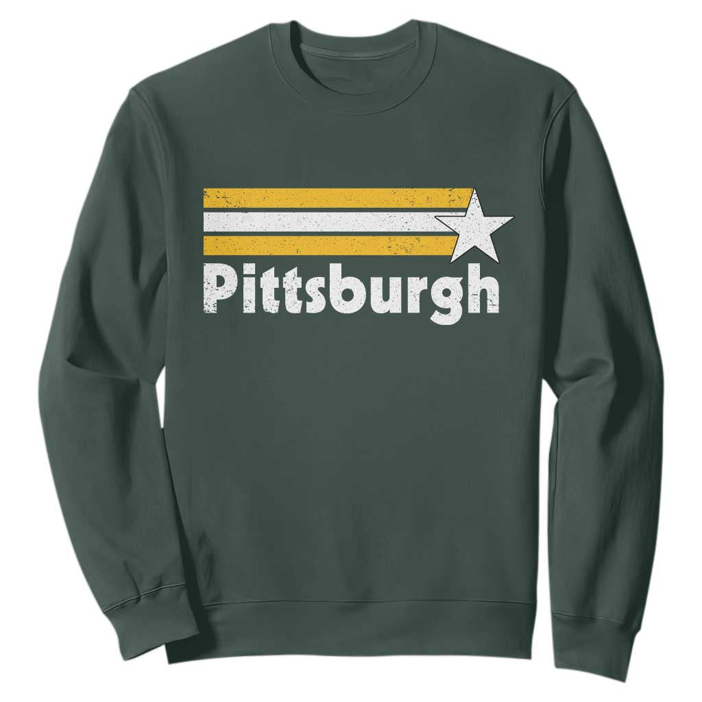 Retro PFS Sweatshirt Vintage Pennsylvania Stripes 70s 80s 90s TS10 Dark Forest Green Print Your Wear