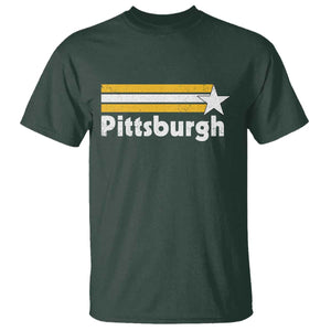 Retro PFS T Shirt Vintage Pennsylvania Stripes 70s 80s 90s TS10 Dark Forest Green Print Your Wear