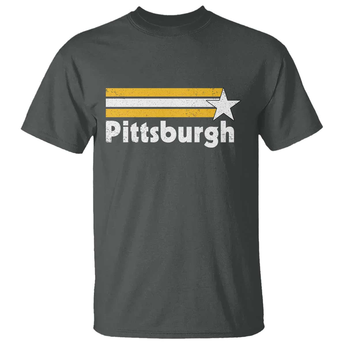 Retro PFS T Shirt Vintage Pennsylvania Stripes 70s 80s 90s TS10 Dark Heather Print Your Wear