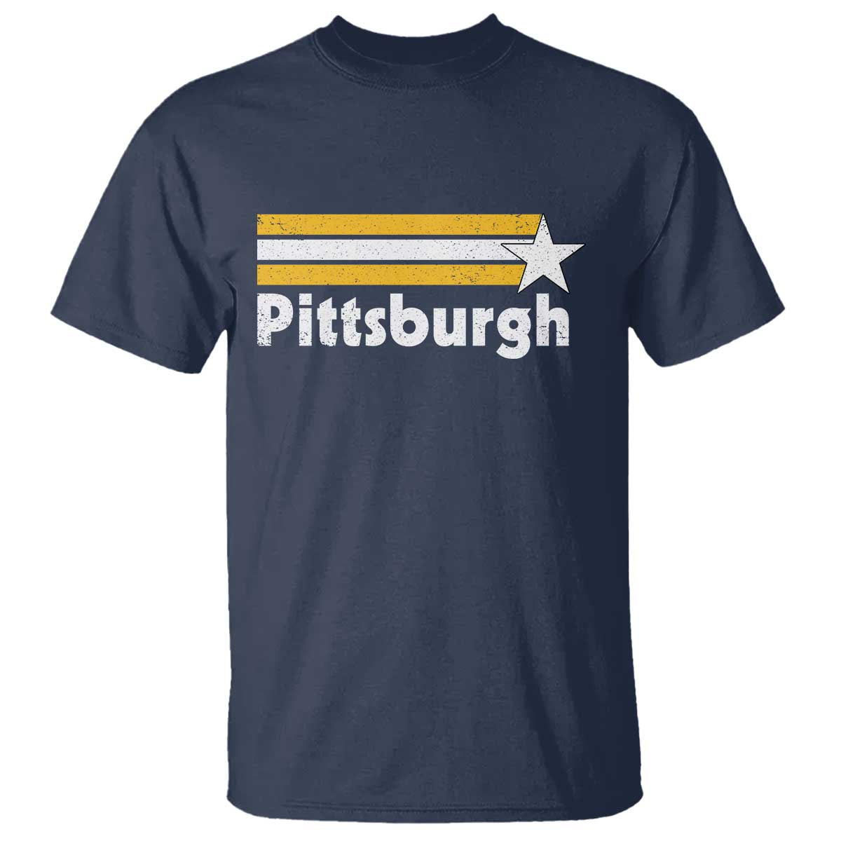 Retro PFS T Shirt Vintage Pennsylvania Stripes 70s 80s 90s TS10 Navy Print Your Wear