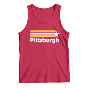 Retro PFS Tank Top Vintage Pennsylvania Stripes 70s 80s 90s TS10 Red Print Your Wear