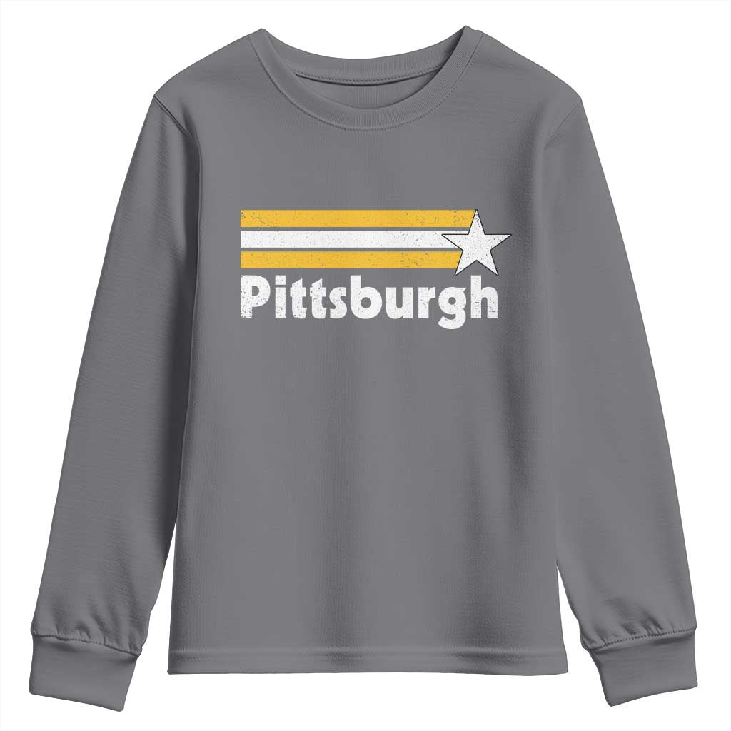 Retro PFS Youth Sweatshirt Vintage Pennsylvania Stripes 70s 80s 90s TS10 Charcoal Print Your Wear