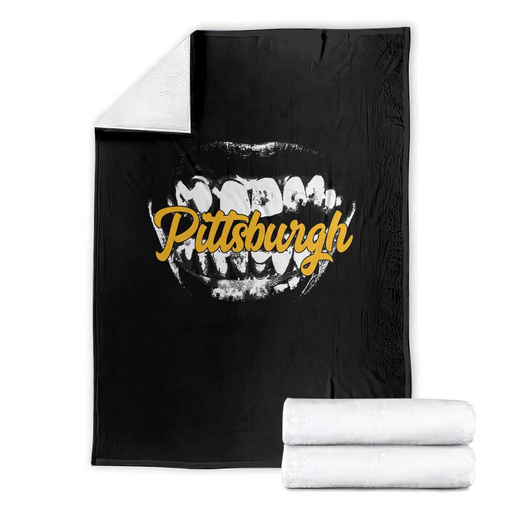PFS Game Day Throw Blanket Streetwear Steel City Pride TS10 Black Print Your Wear