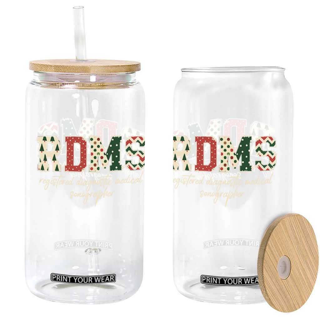 Sonographer Christmas Glass Can RDMS Ultrasound Tech Technologist Gift TS10 Print Your Wear