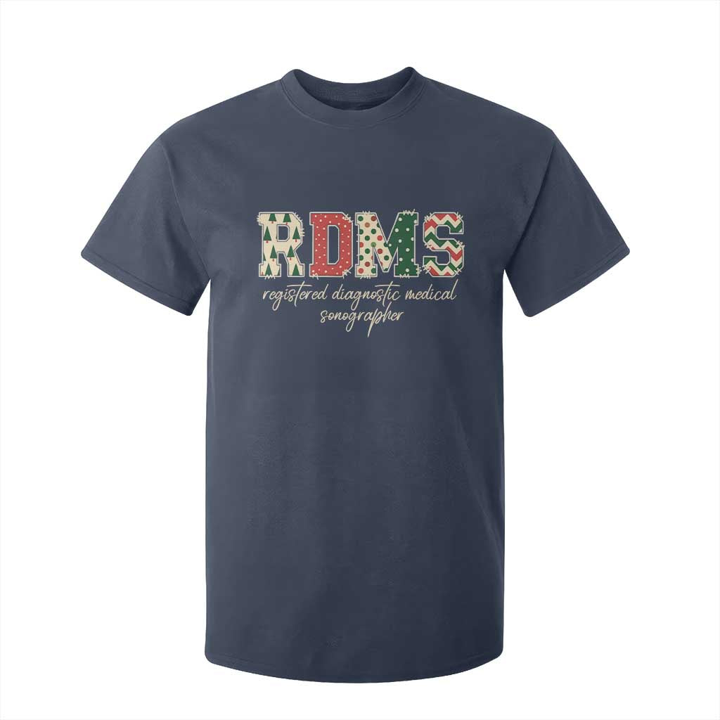 Sonographer Christmas T Shirt For Kid RDMS Ultrasound Tech Technologist Gift TS10 Navy Print Your Wear