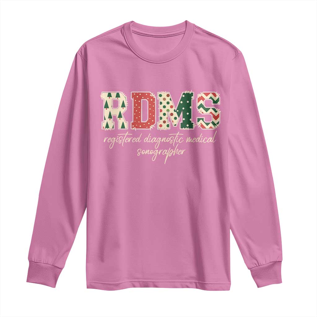 Sonographer Christmas Long Sleeve Shirt RDMS Ultrasound Tech Technologist Gift TS10 Azalea Print Your Wear