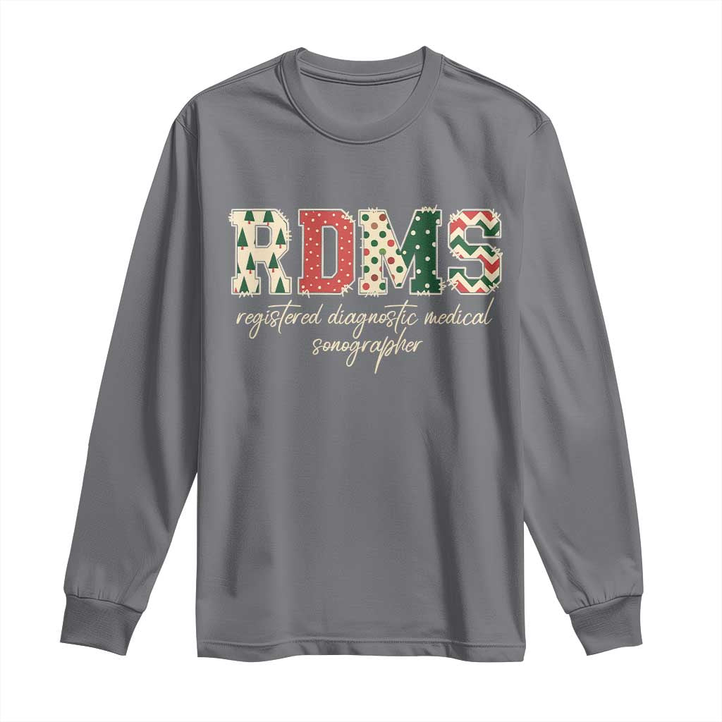 Sonographer Christmas Long Sleeve Shirt RDMS Ultrasound Tech Technologist Gift TS10 Charcoal Print Your Wear